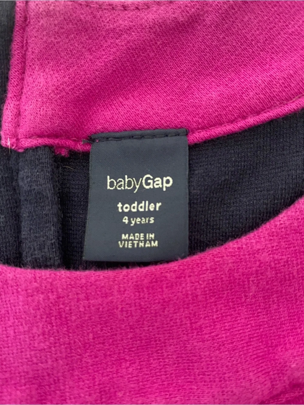 GAP Colorblock Black, Purple & Magenta Long Sleeve Dress